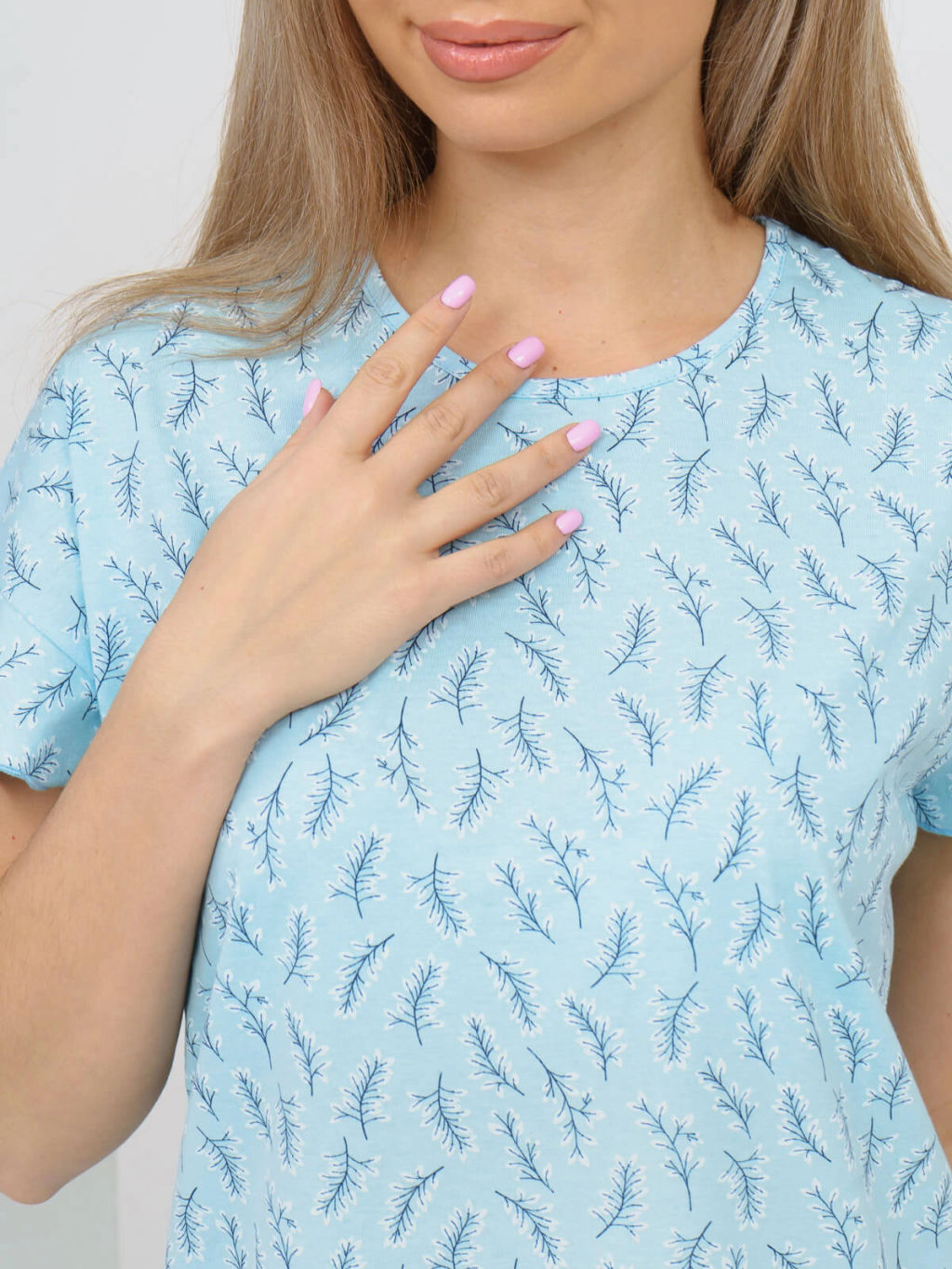 Ночная сорочка женская, цвет голубой