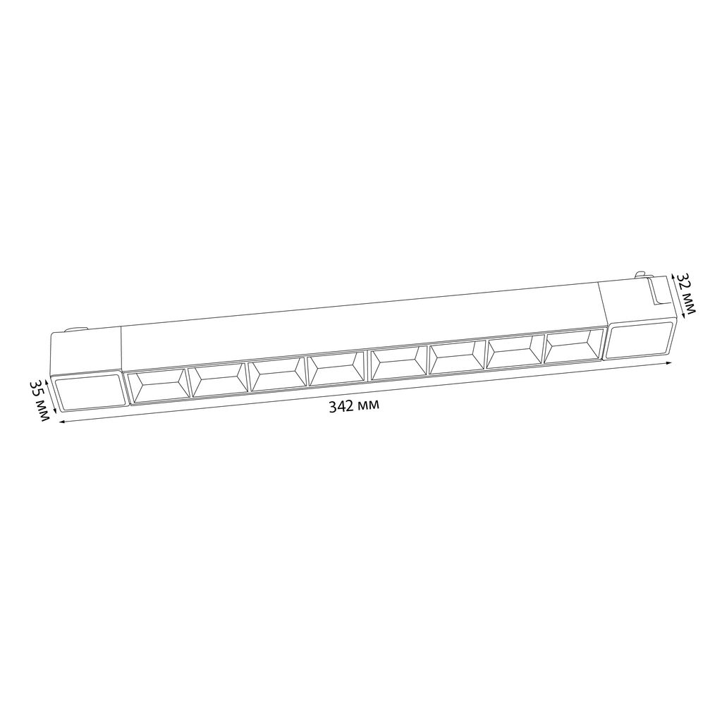 ULB-Q282 20W/4000K BLACK Светильник-прожектор светодиодный трековый. Линейный. 1600 Лм. Белый свет (4000К). Корпус черный. ТМ Volpe