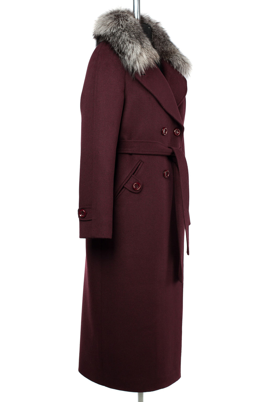 Мех натуральный (чернобурая лисица), Пальто утепленное Холлофайбер 300 - El podio фото 7