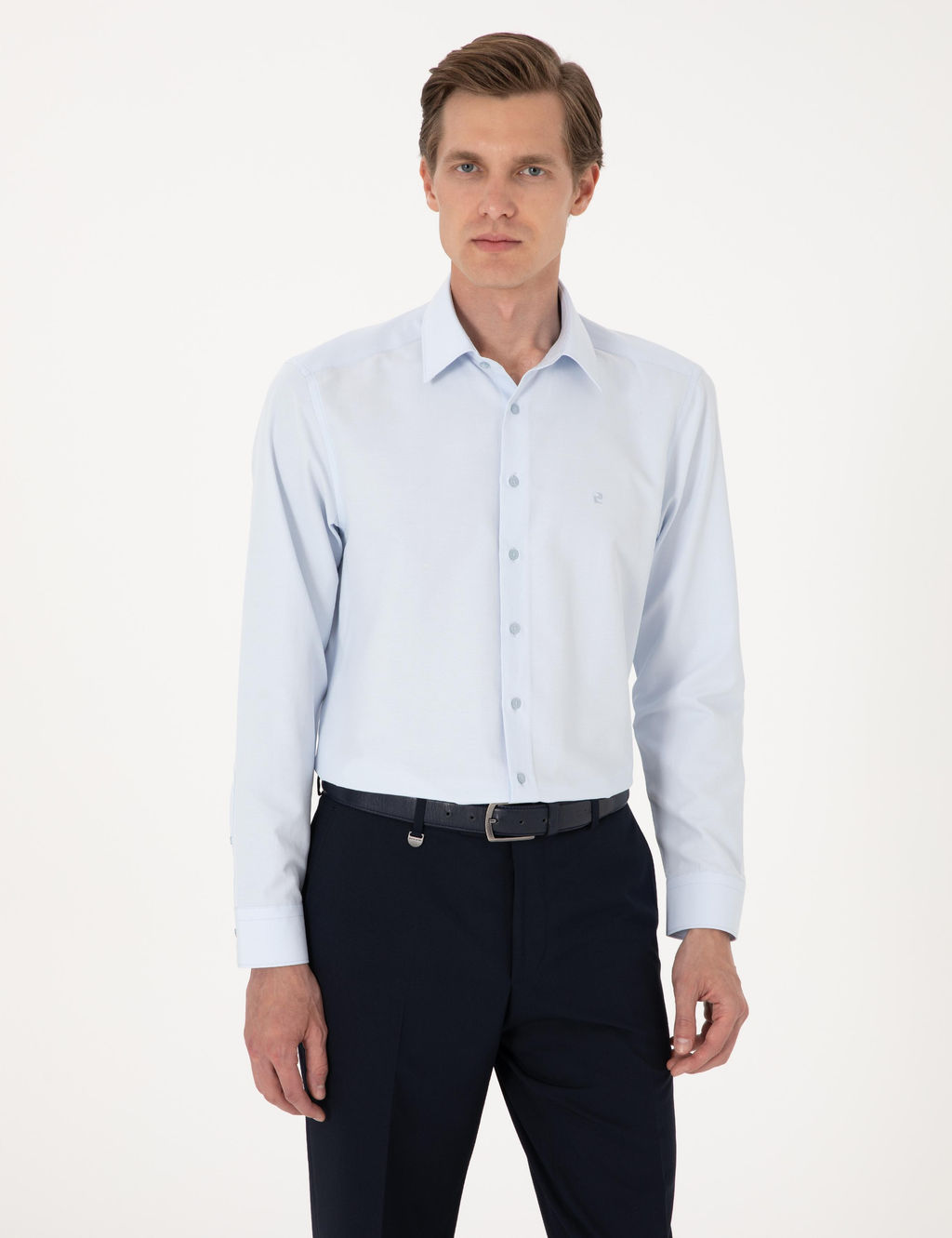 A__k Mavi Regular Fit Uzun Kollu Basic G_mlek