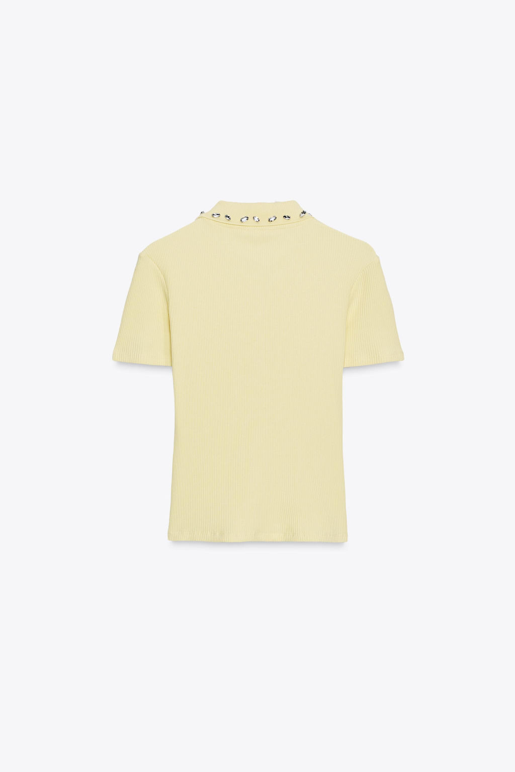 JEWEL COLLAR RIBBED POLO SHIRT - Zara фото 8