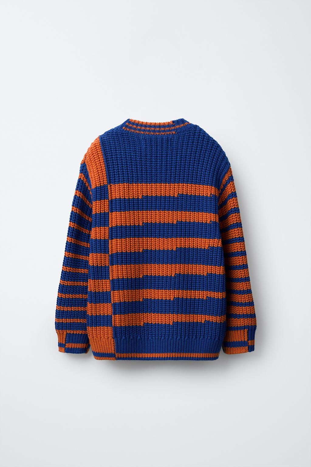 STRIPED CHUNKY KNIT SWEATER - Zara фото 2