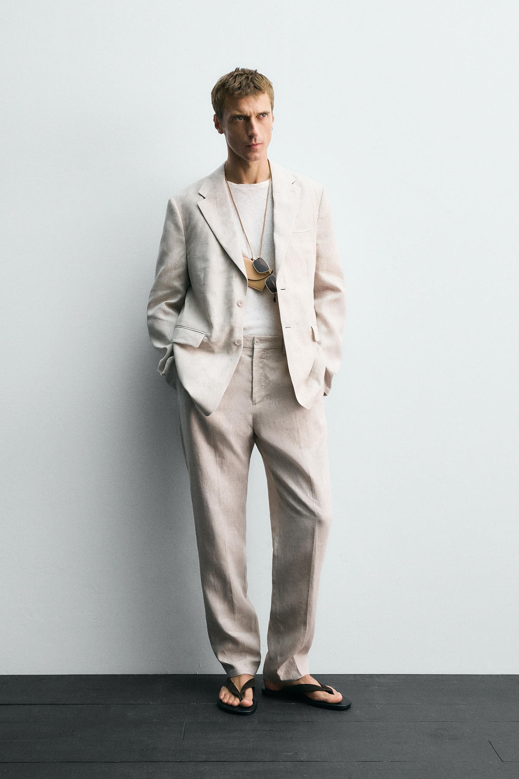 100% LINEN SUIT TROUSERS