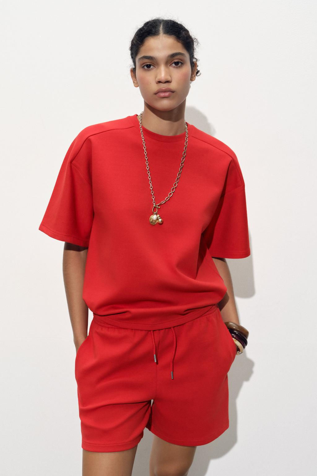 SHORT SLEEVE INTERLOCK SWEATSHIRT - Zara фото 20