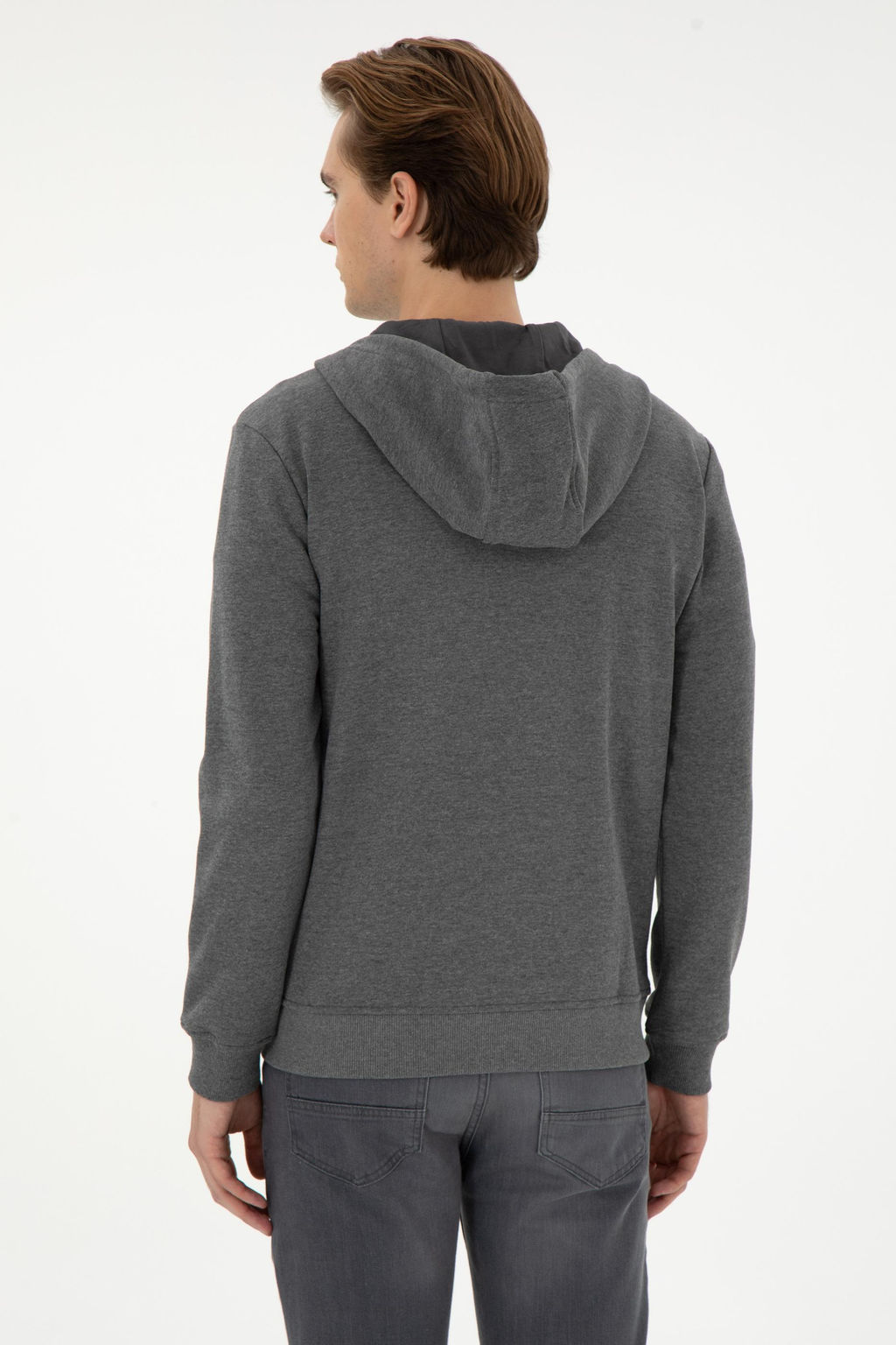 Мужской вязаный кардиган антрацитового меланжа Неожиданная скидка в корзине - U.s. polo assn фото 5