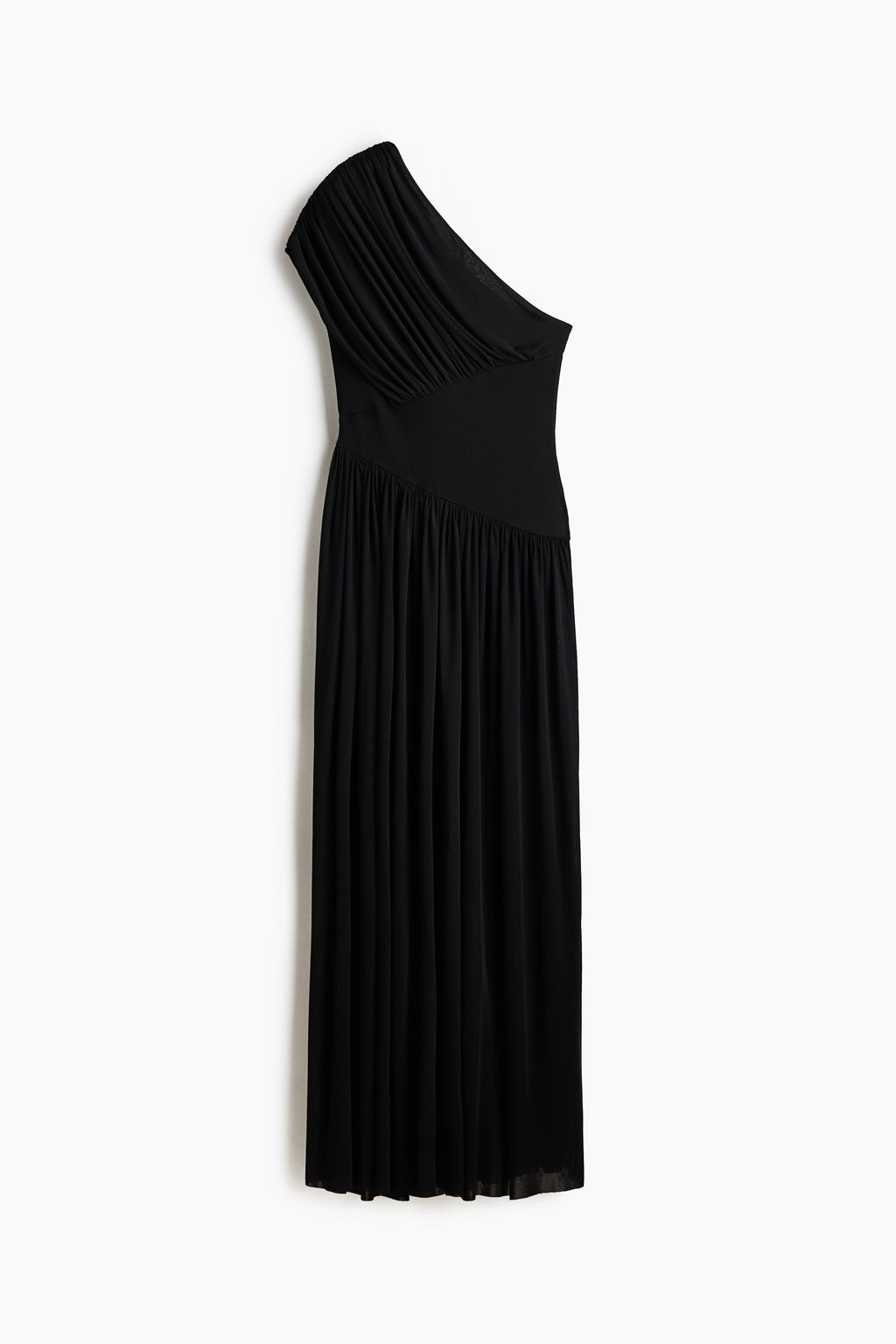 Vestido drapeado de un hombro