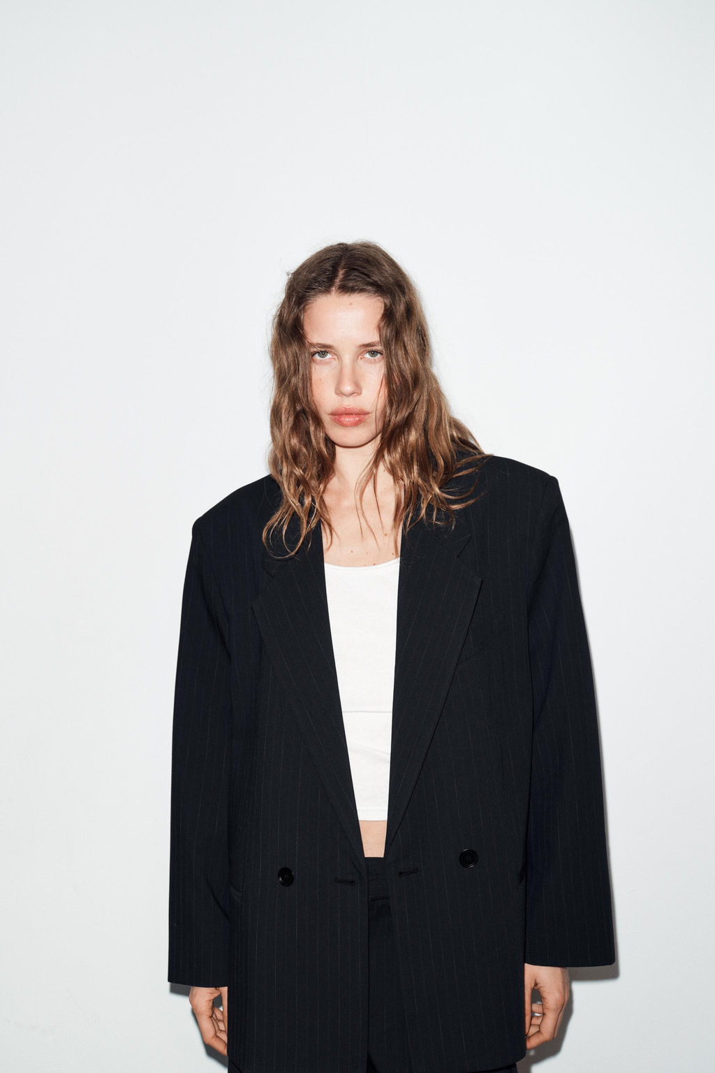 BLAZER OVERSIZE RAYA DIPLOM?TICA / Marino / Blanco - Zara фото 3