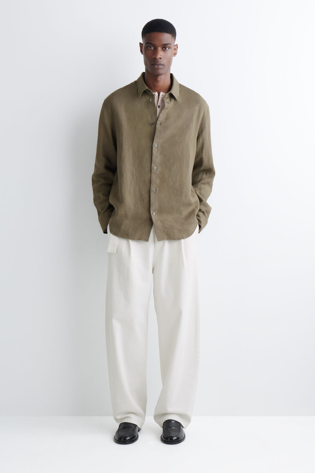 CAMISA DE LINO RELAXED FIT - H&m фото 3