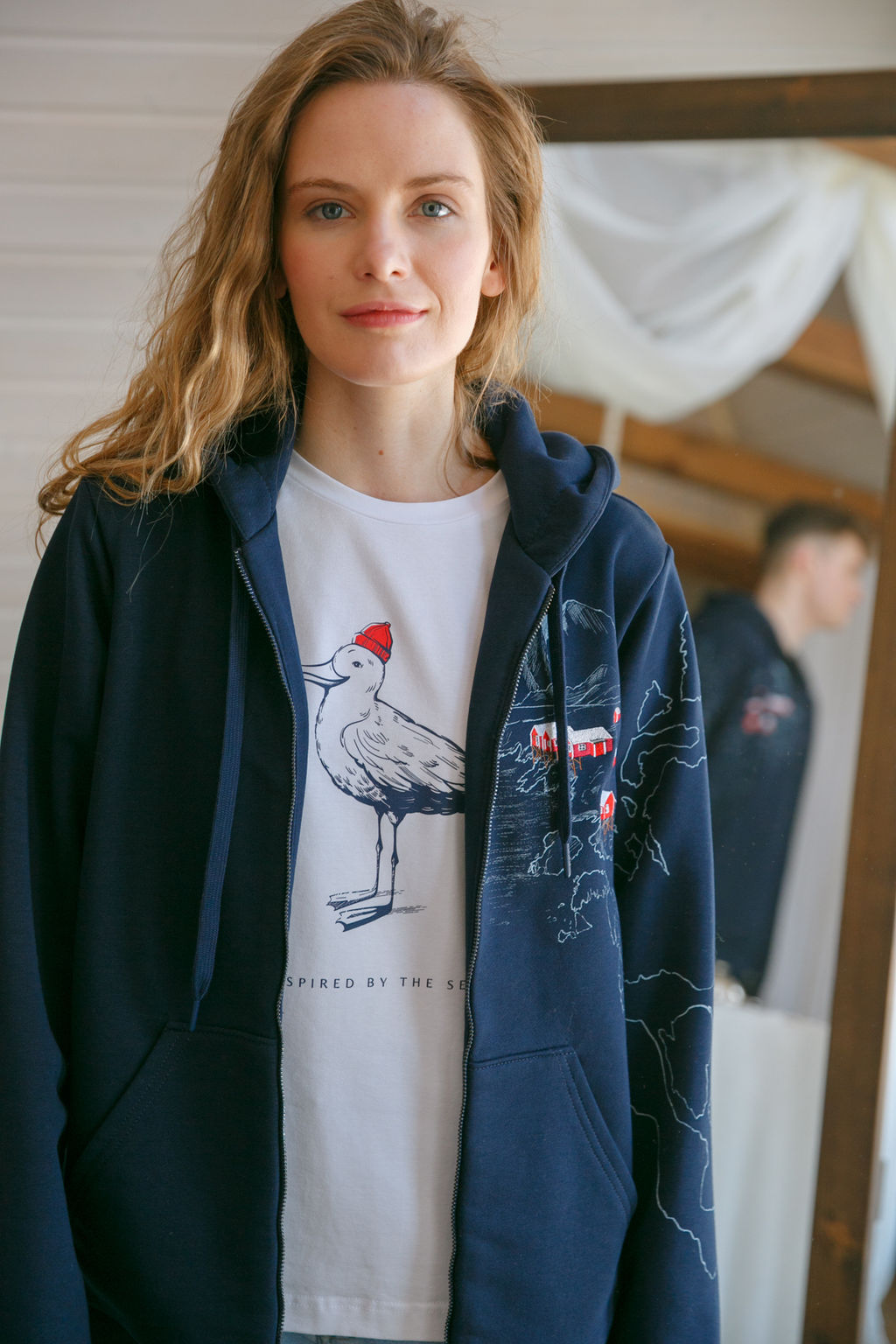 Толстовка на молнии женская Lofoten Landscape - Captain's mate фото 22