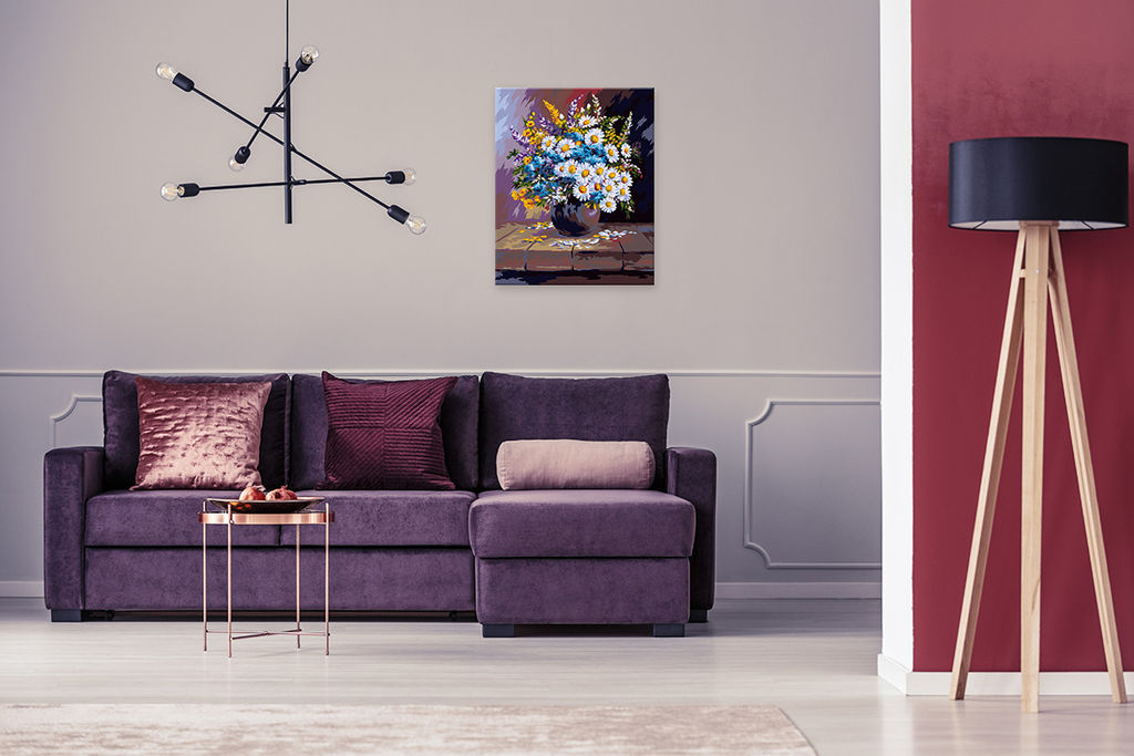 ФРЕЯ PNB/PL-084 Набор для раскрашивания по номерам 50 х 40 см Букет с полевыми цветами фото 4