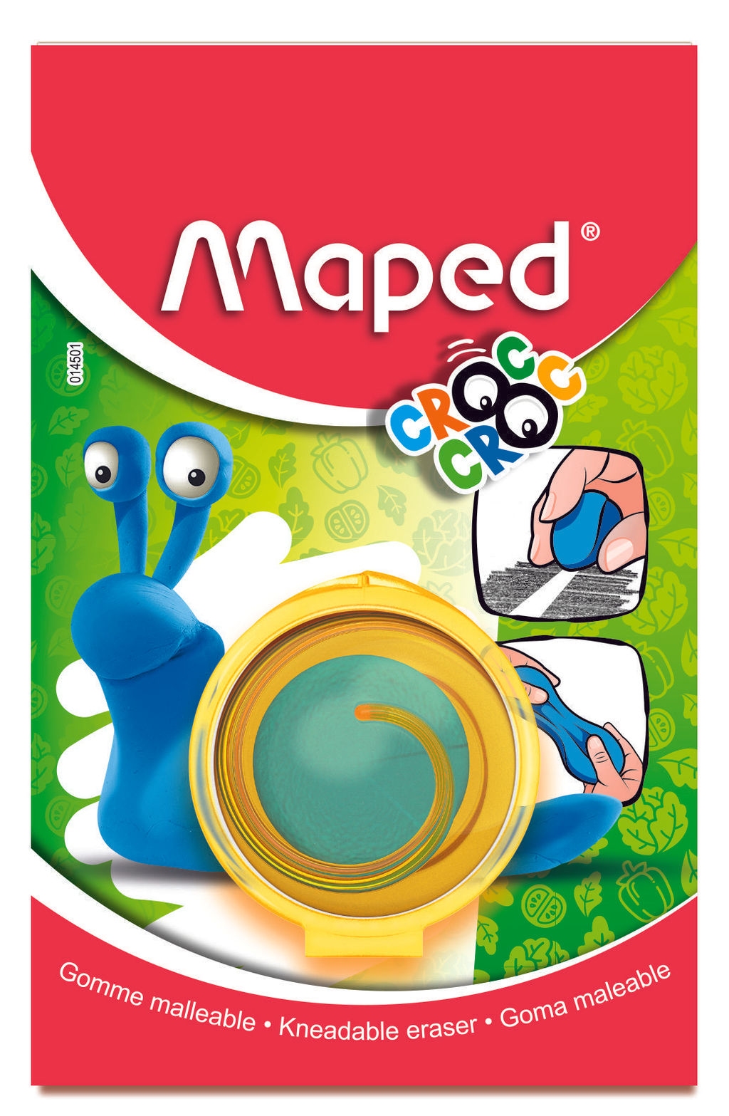 Ластик-клячка MAPED CROC CROC ассорти пласт. футляр