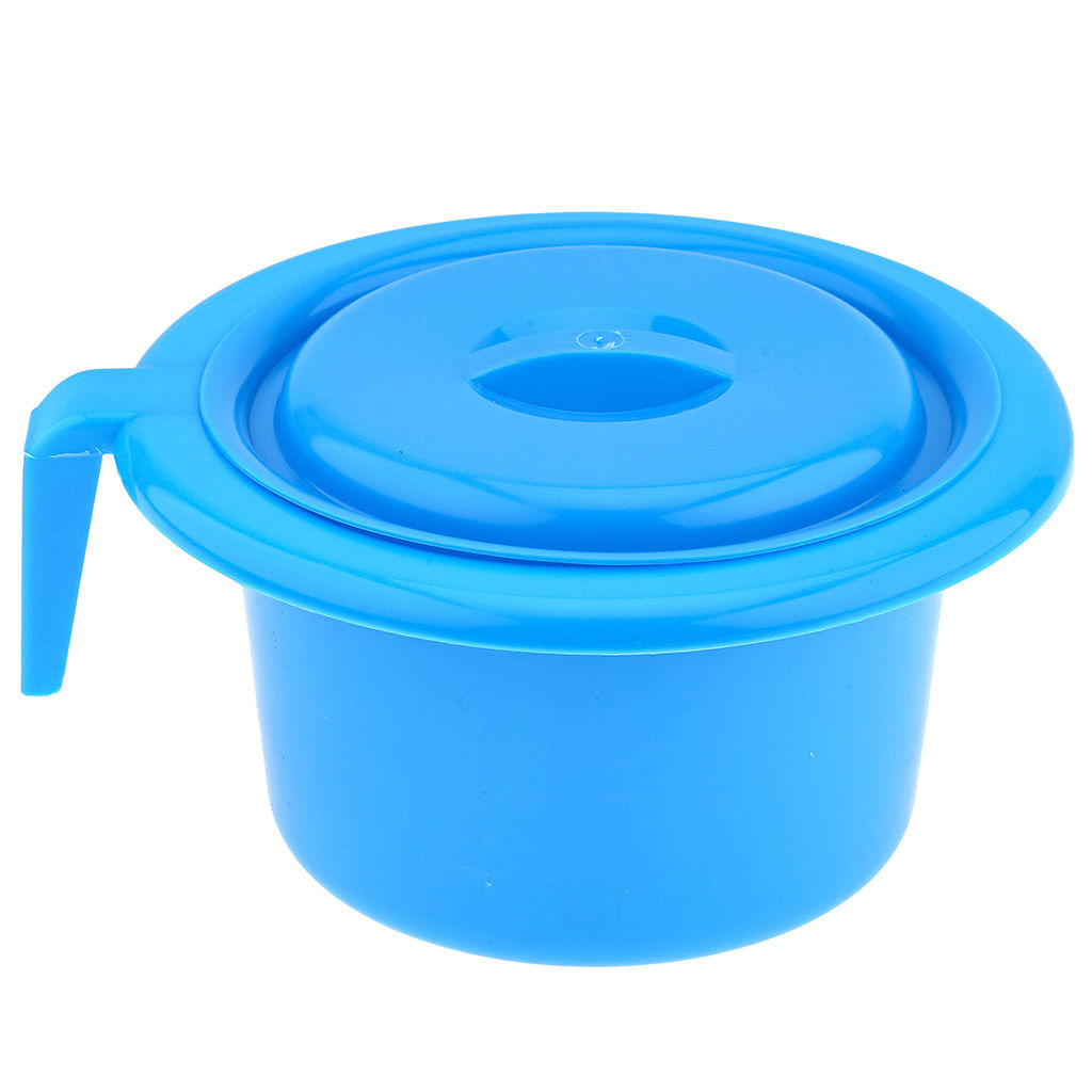 Горшок детский из полипропилена НК д21см, h11см, с крышкой, усиленный, цвета микс (Россия)