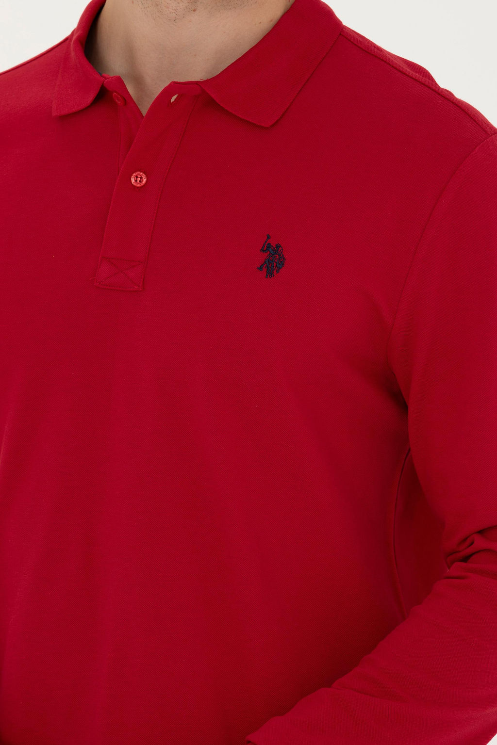 U. S. Polo Assn Мужская красная базовая толстовка с воротником поло - U.s. polo assn фото 21