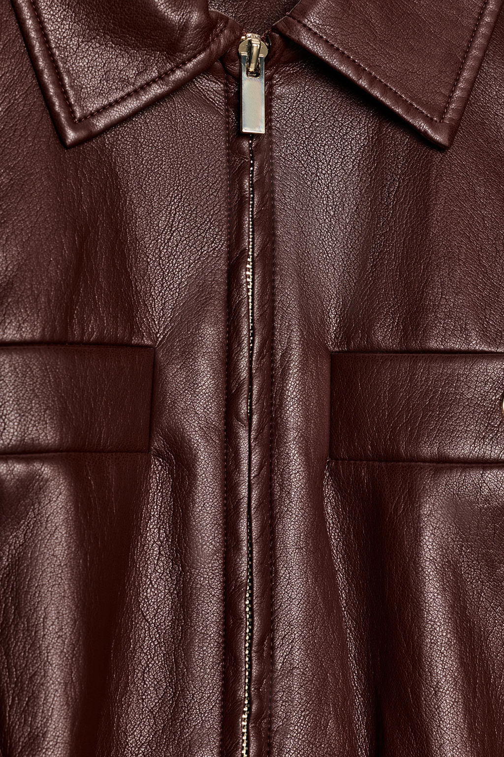 FAUX LEATHER JACKET WITH ELASTICATED WAIST - Zara фото 9