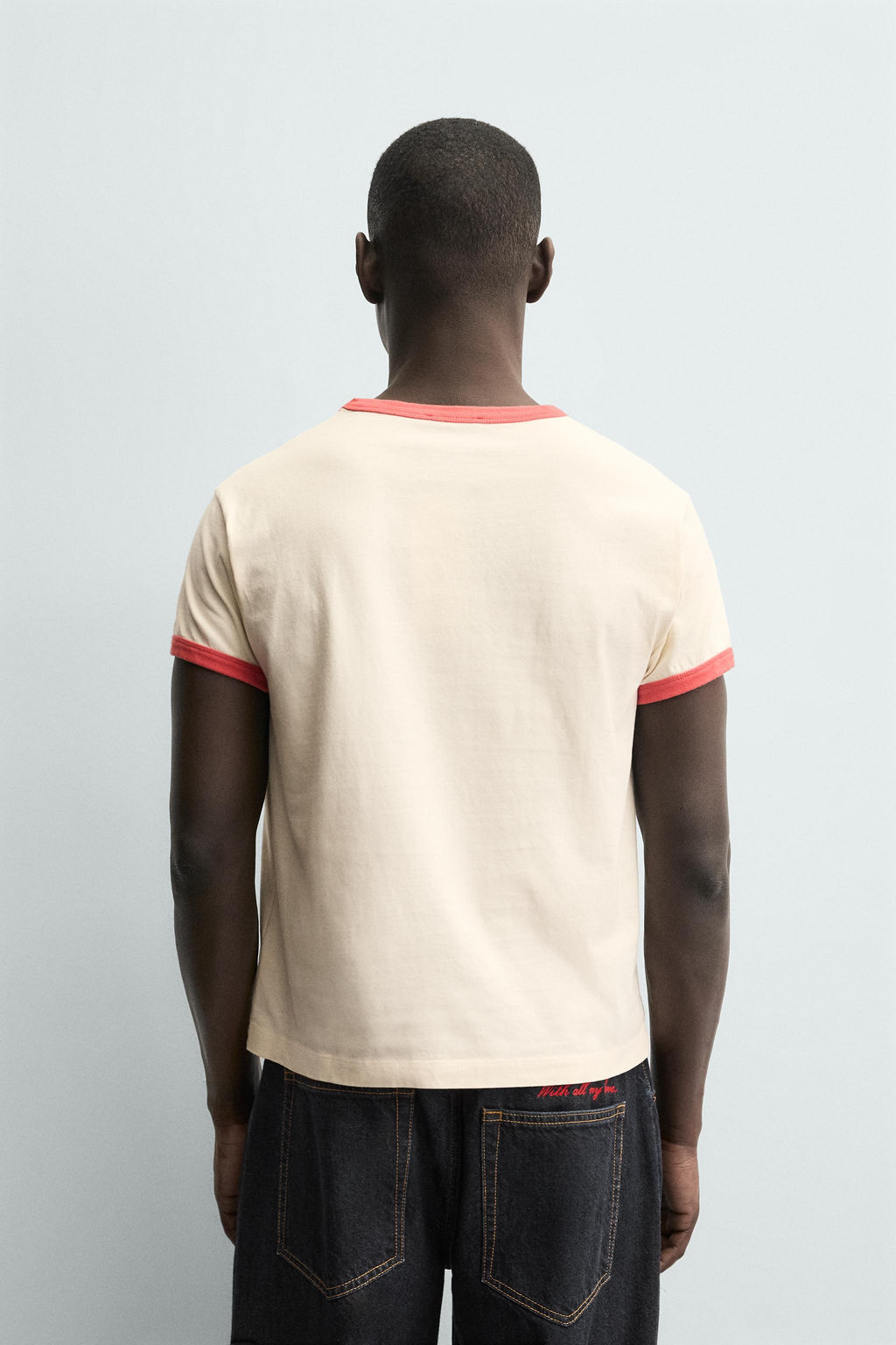 RIB T-SHIRT WITH CONTRAST HEART - Zara фото 11