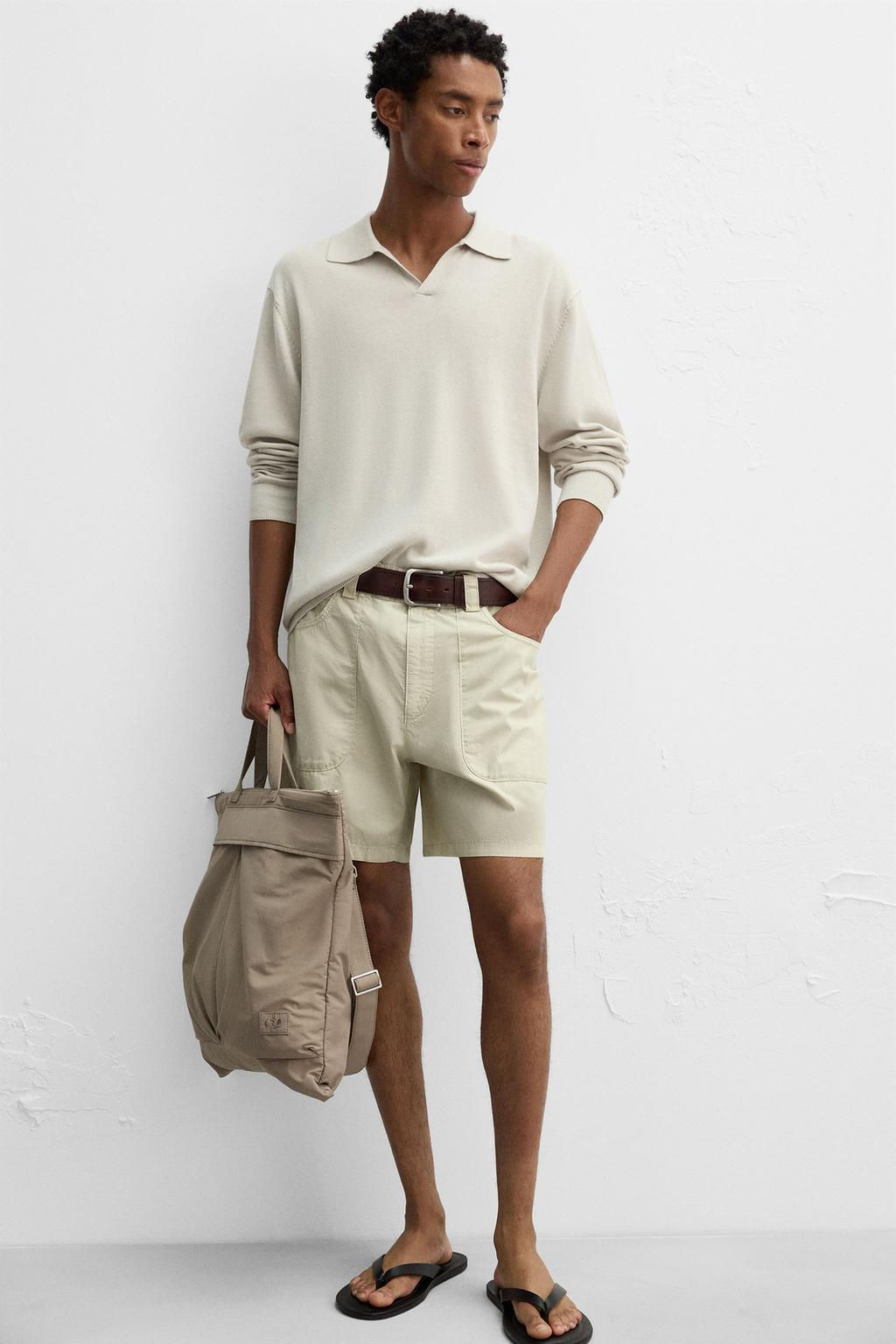 WASHED COTTON BERMUDA SHORTS - Zara фото 15