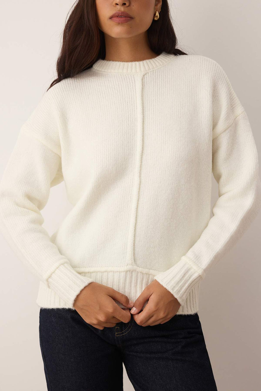 Kahverengi Yumusak Dokulu Genis Kal?p Dikis Detayl? Triko Kazak TWOAW26KZ00075 - Trendyolmilla фото 11