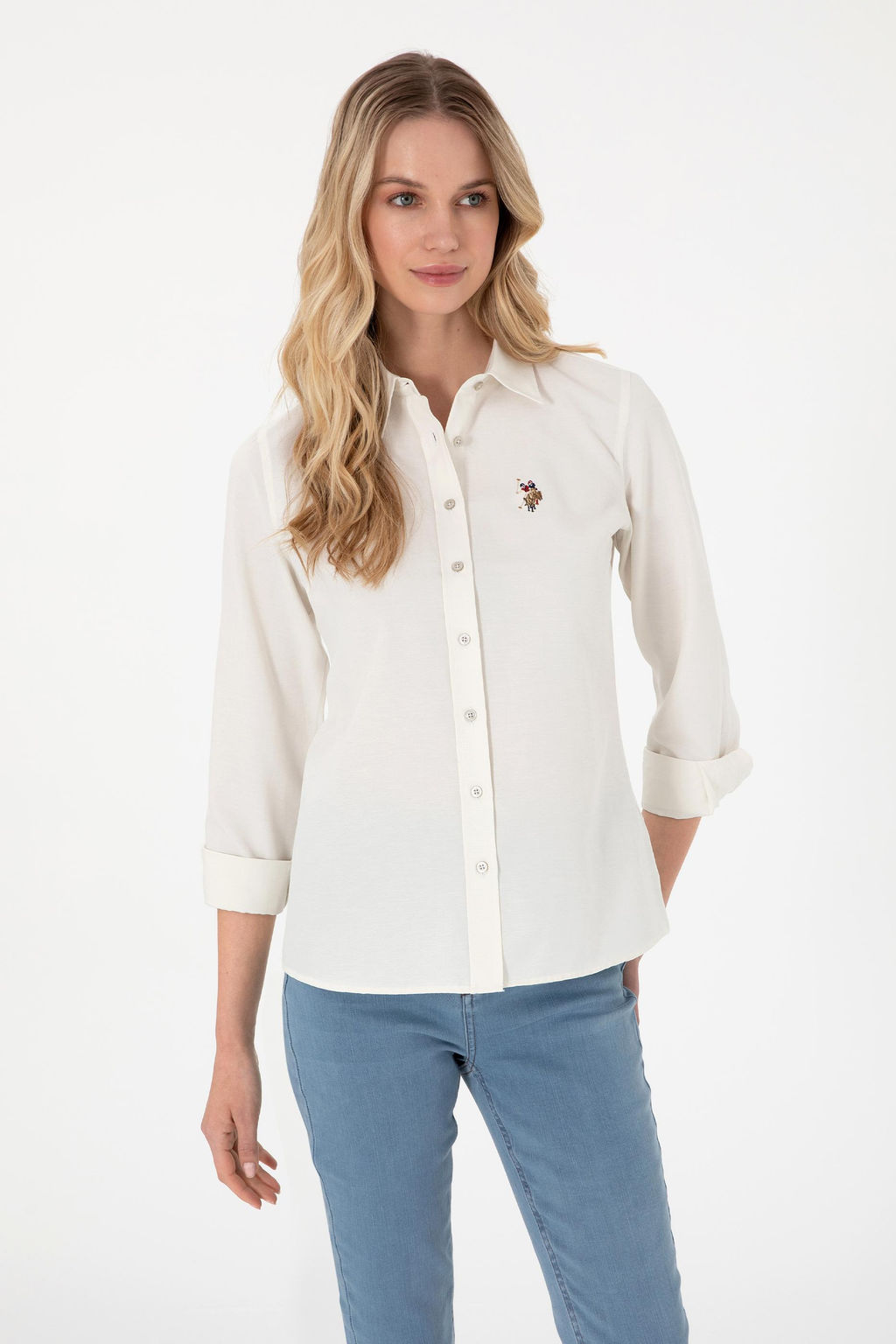 Kad_n Krem Uzun Kollu Basic G_mlek - U.s. polo assn фото 3