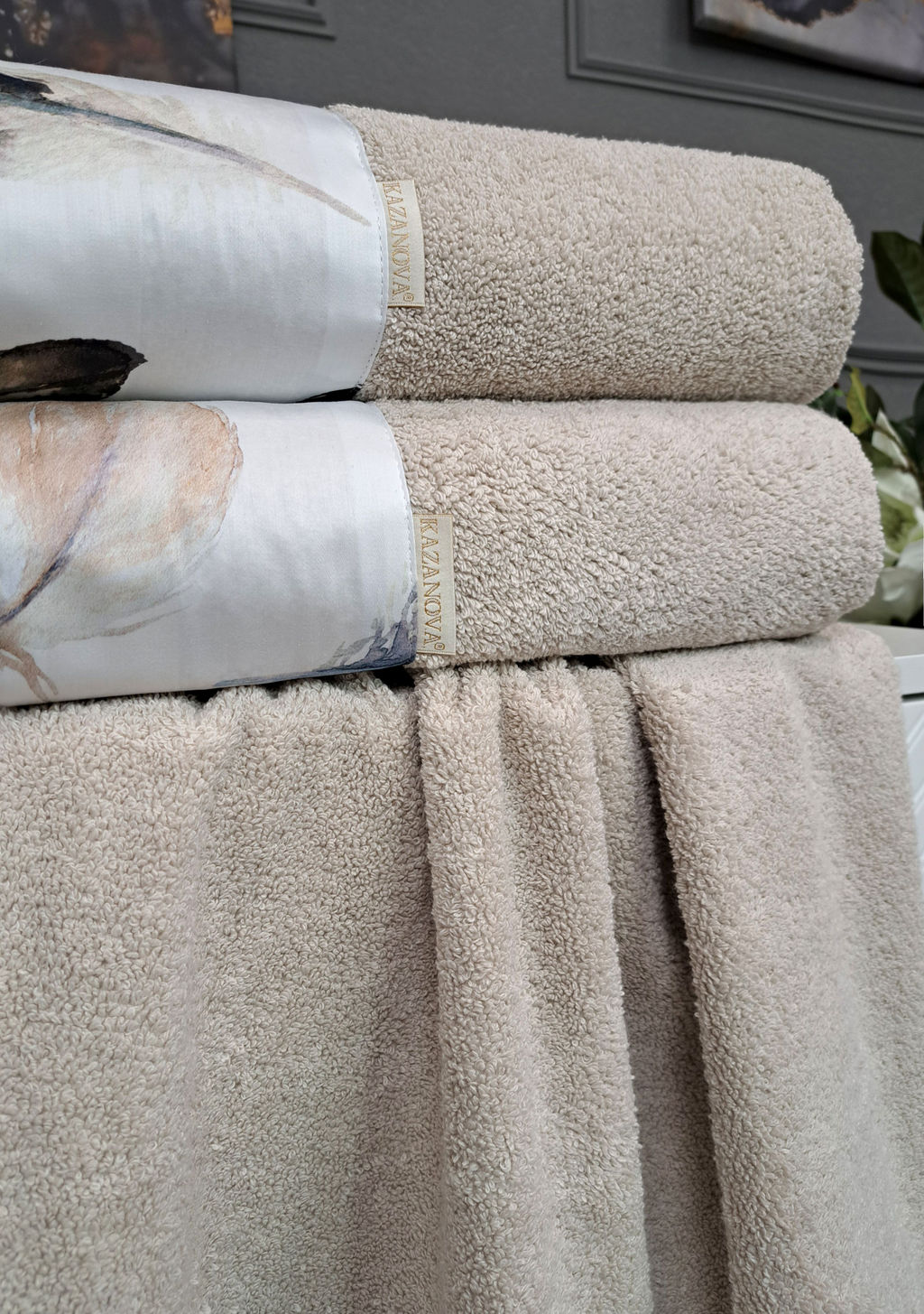 Полотенце Adora Роуч (дымчатый беж) 50х90см - Kazanov.a. фото 3