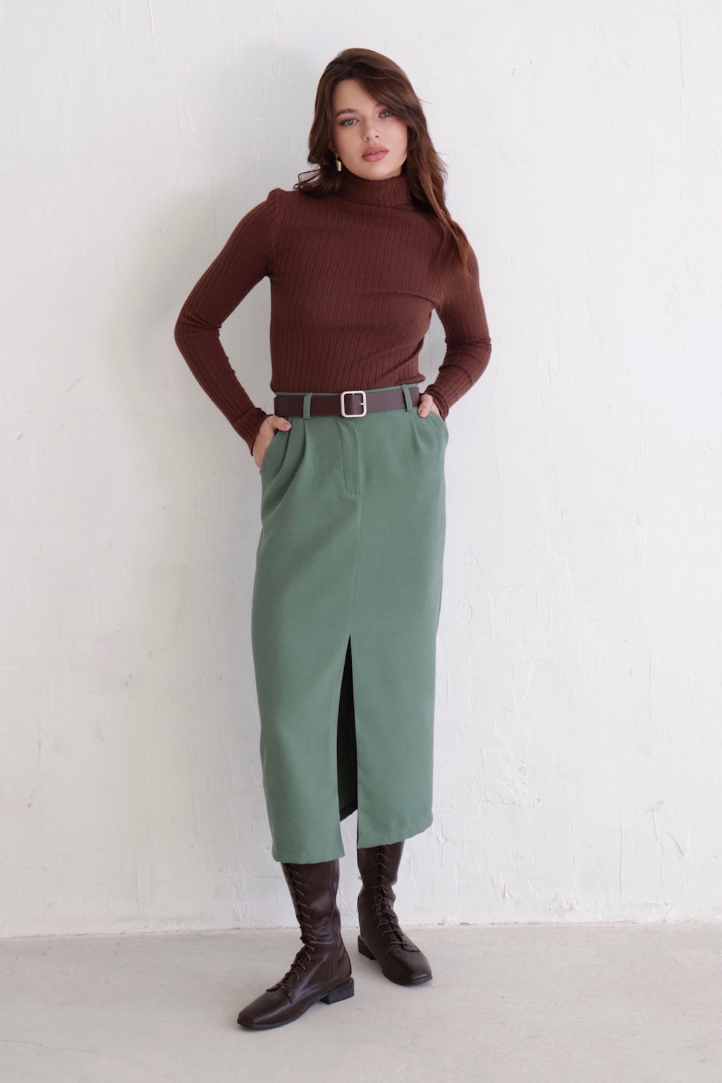 Юбка миди-макси с разрезом спереди - Martichelli фото 24