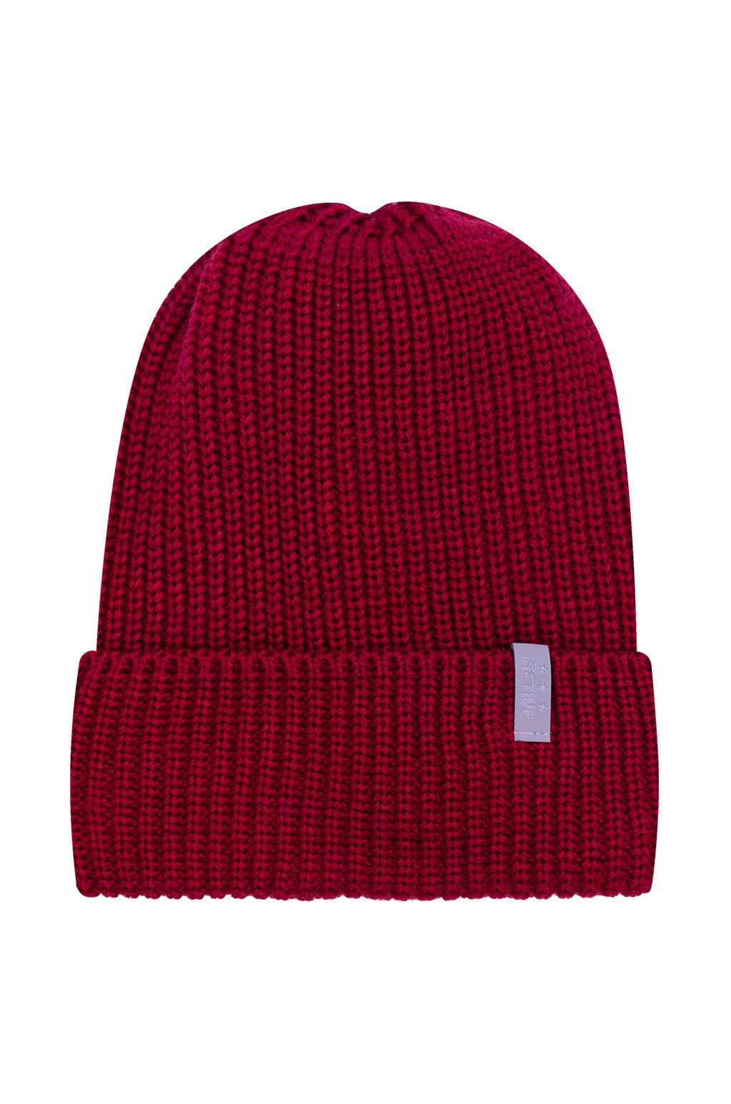 Шапка вязаная вишня Ш-113 (52-54)