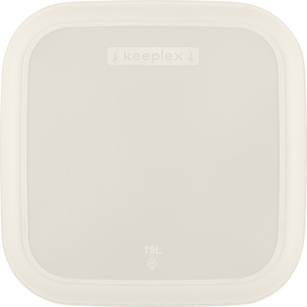 Корзина для хранения Keeplex Дождь с крышкой 19л квадратная белое облако KL141911048