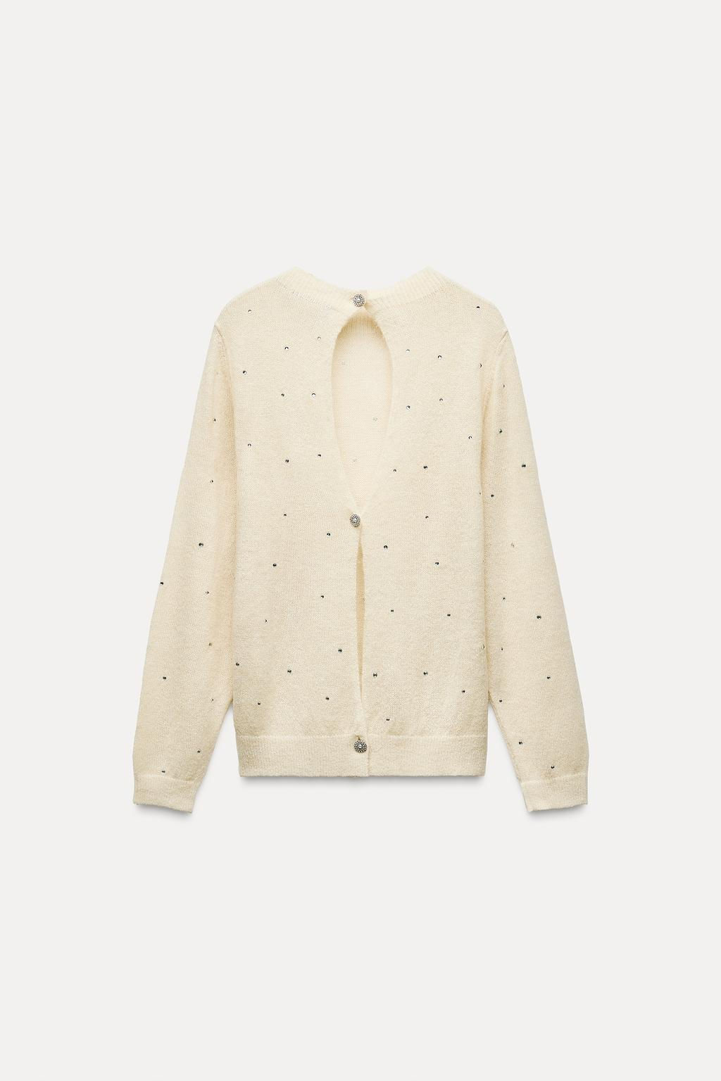 JEWELLED KNIT SWEATER - Zara фото 6