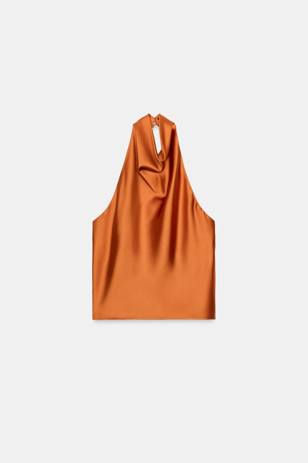 TOP HALTER SATINADO / Naranja