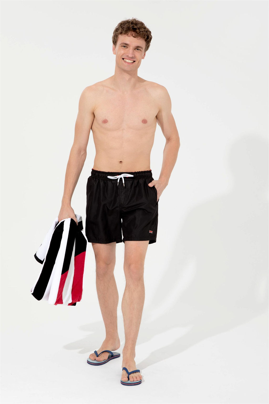 U. S. Polo Assn Мужские черные шорты для плавания - U.s. polo assn фото 6