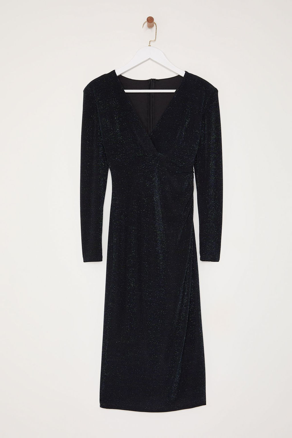 Trendyolmilla Siyah-Yesil Simli Orme S?k Abiye Elbise TPRAW25EL00063 фото 6