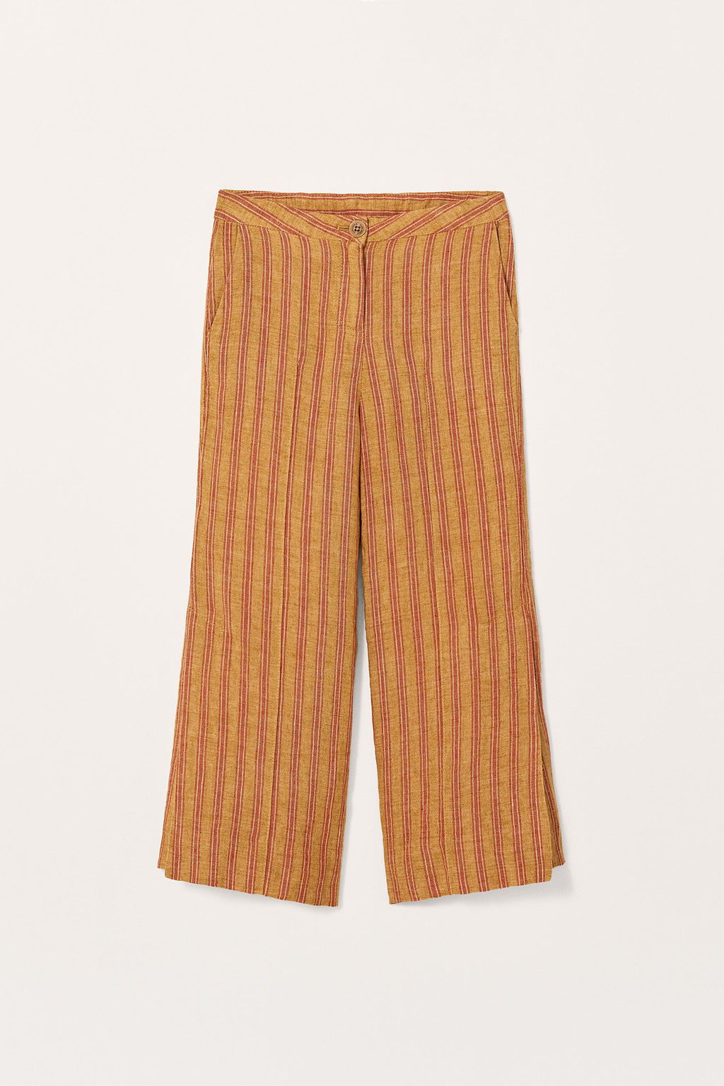 LIMITED EDITION 100% STRIPED LINEN TROUSERS - Zara фото 6