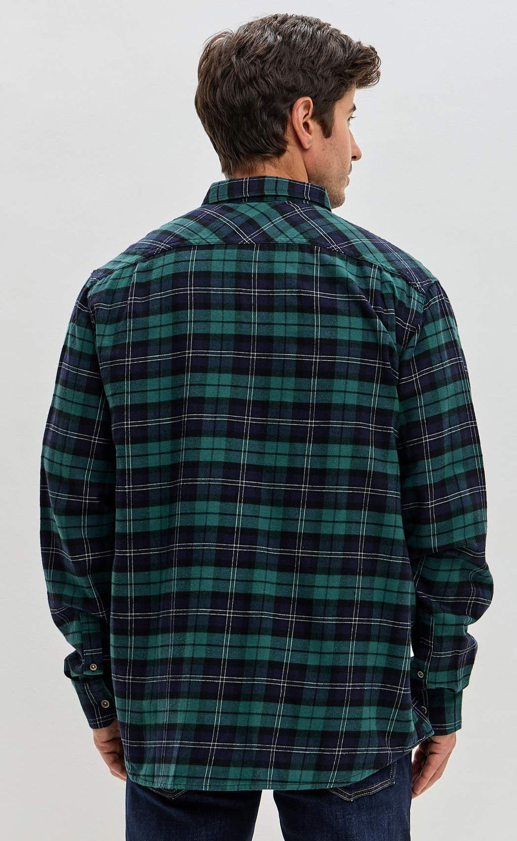 Рубашка F521-0460 green-blue - Fine joyce фото 8