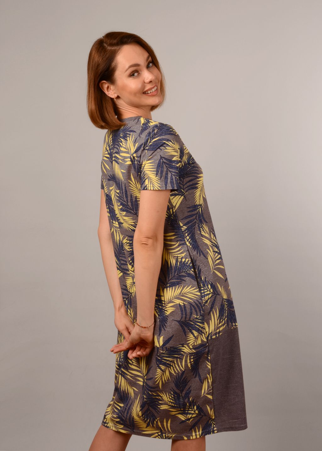 Платье женское МАРСЕЛЬ-2 (серый с рисунком №3) - Ивановская трикотажная компания фото 2