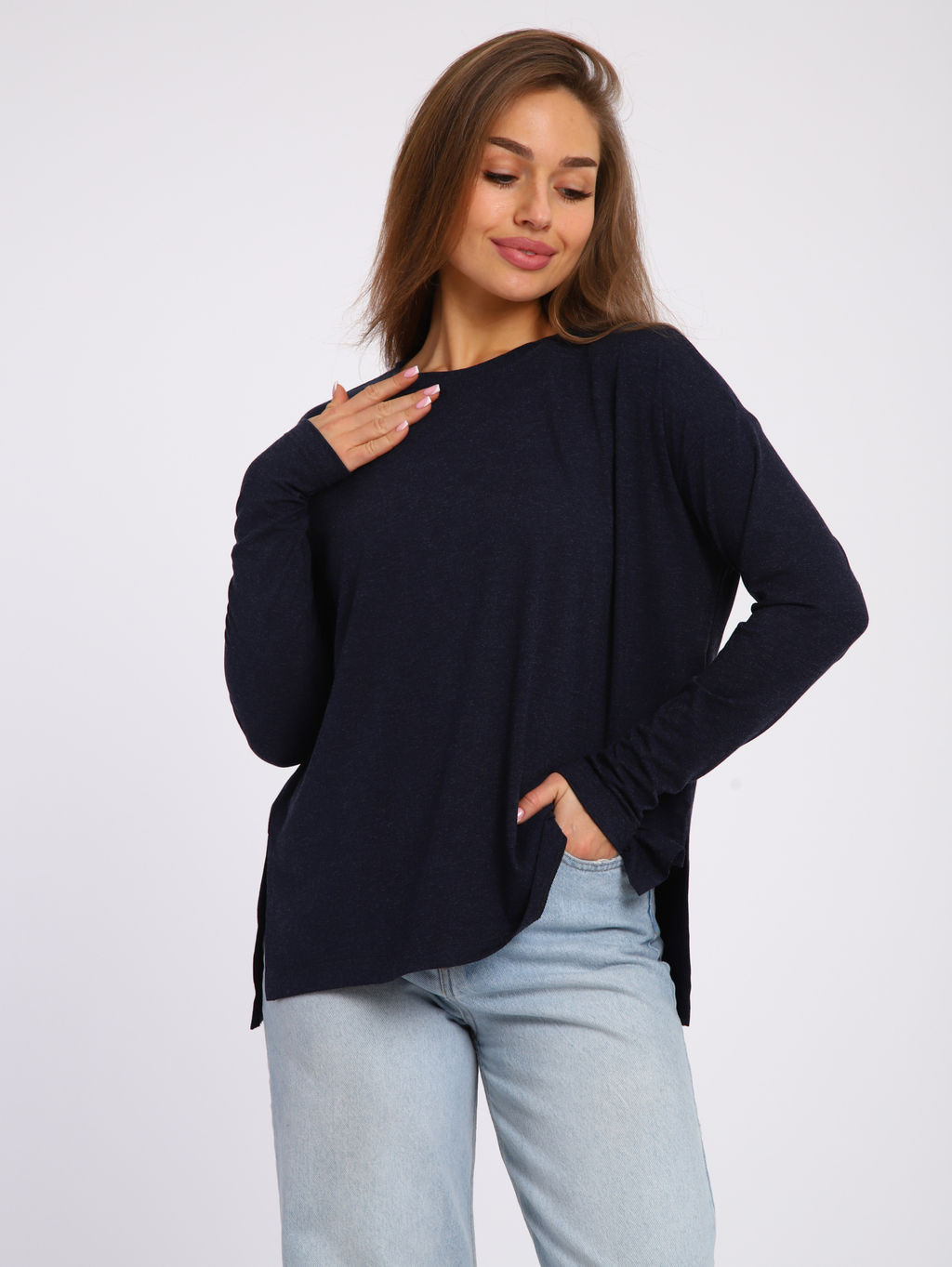 *Джемпер женский Ф-3-040б (темно-синий)