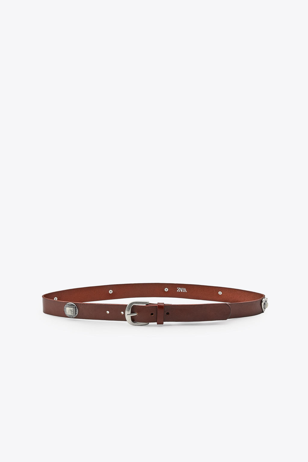 LEATHER BELT WITH HEART STUDS - Zara фото 3