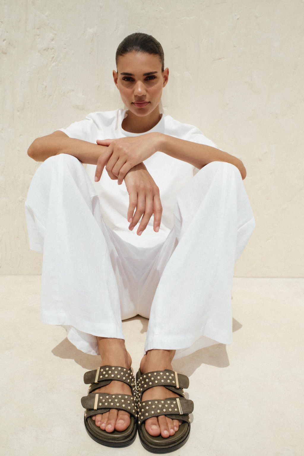 STUDDED BUCKLE SANDALS - Zara фото 8