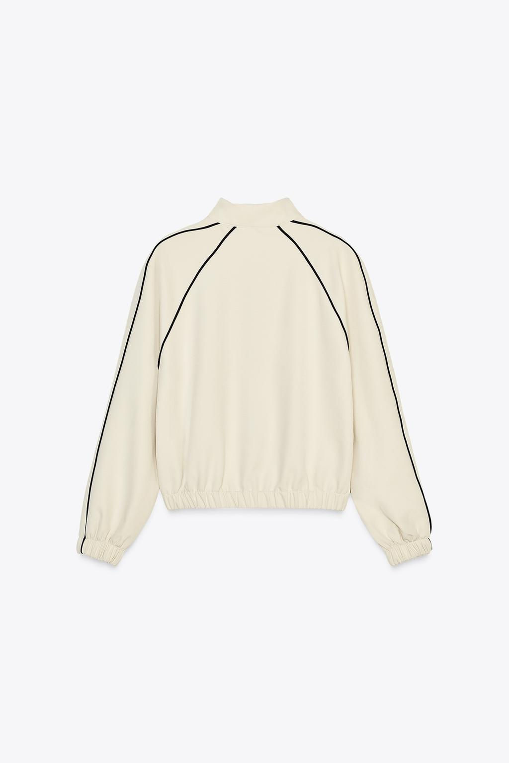 BOMBER JACKET WITH CONTRAST TRIM - Zara фото 5