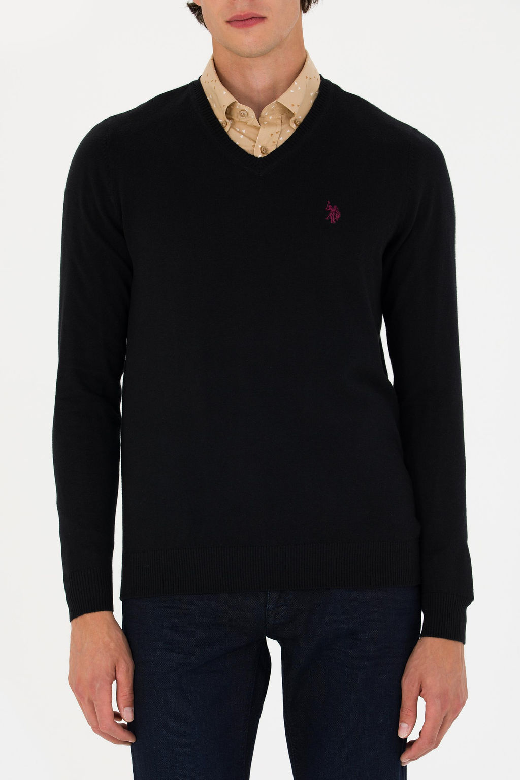 Свитер U.S. Polo Assn черный из хлопка  фото 20