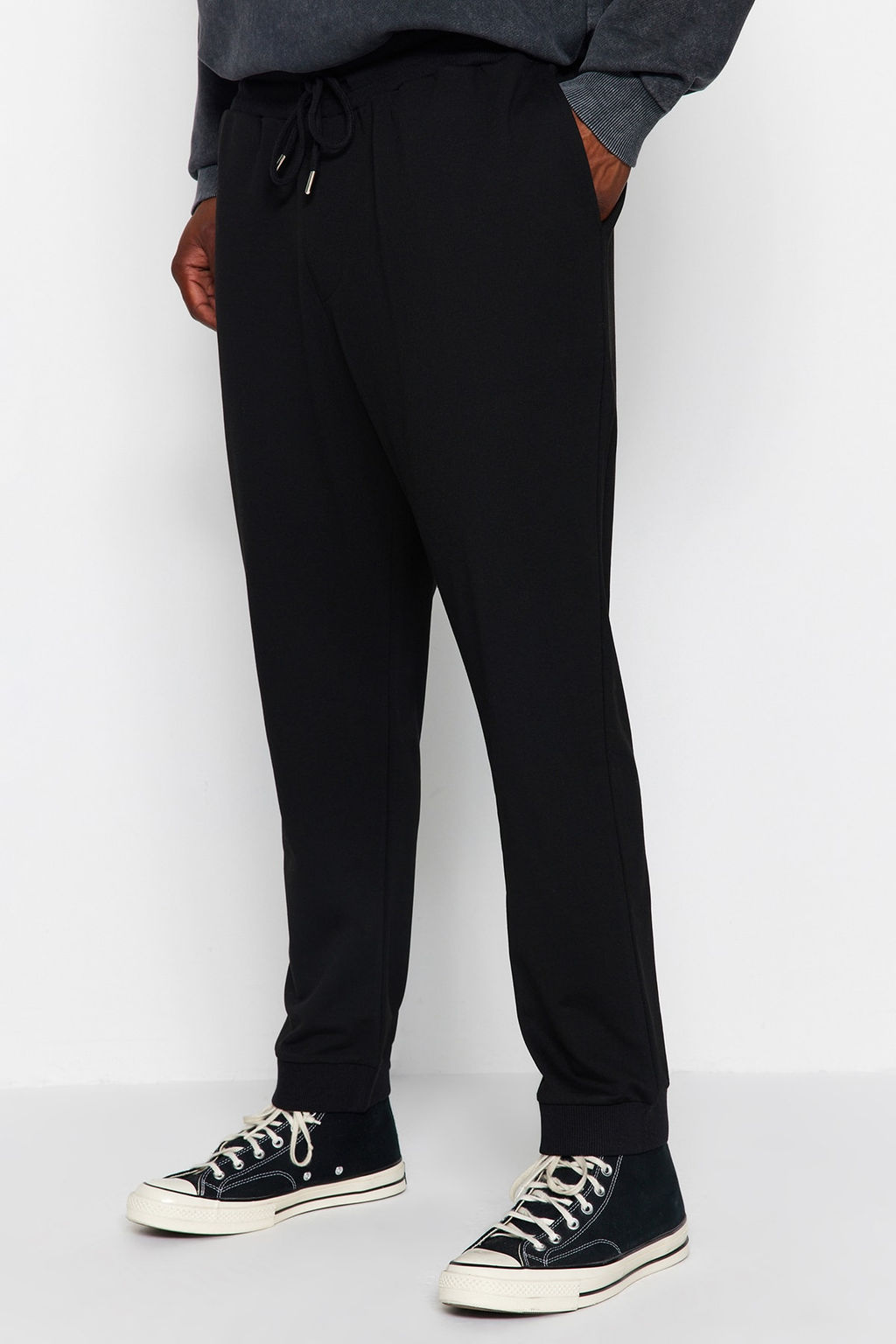 TRENDYOL MAN Siyah Buyuk Beden Regular/Normal Kesim Jogger Basic Pamuklu Esofman Alt? TMNAW24AJ00003 - Trendyolmilla фото 5