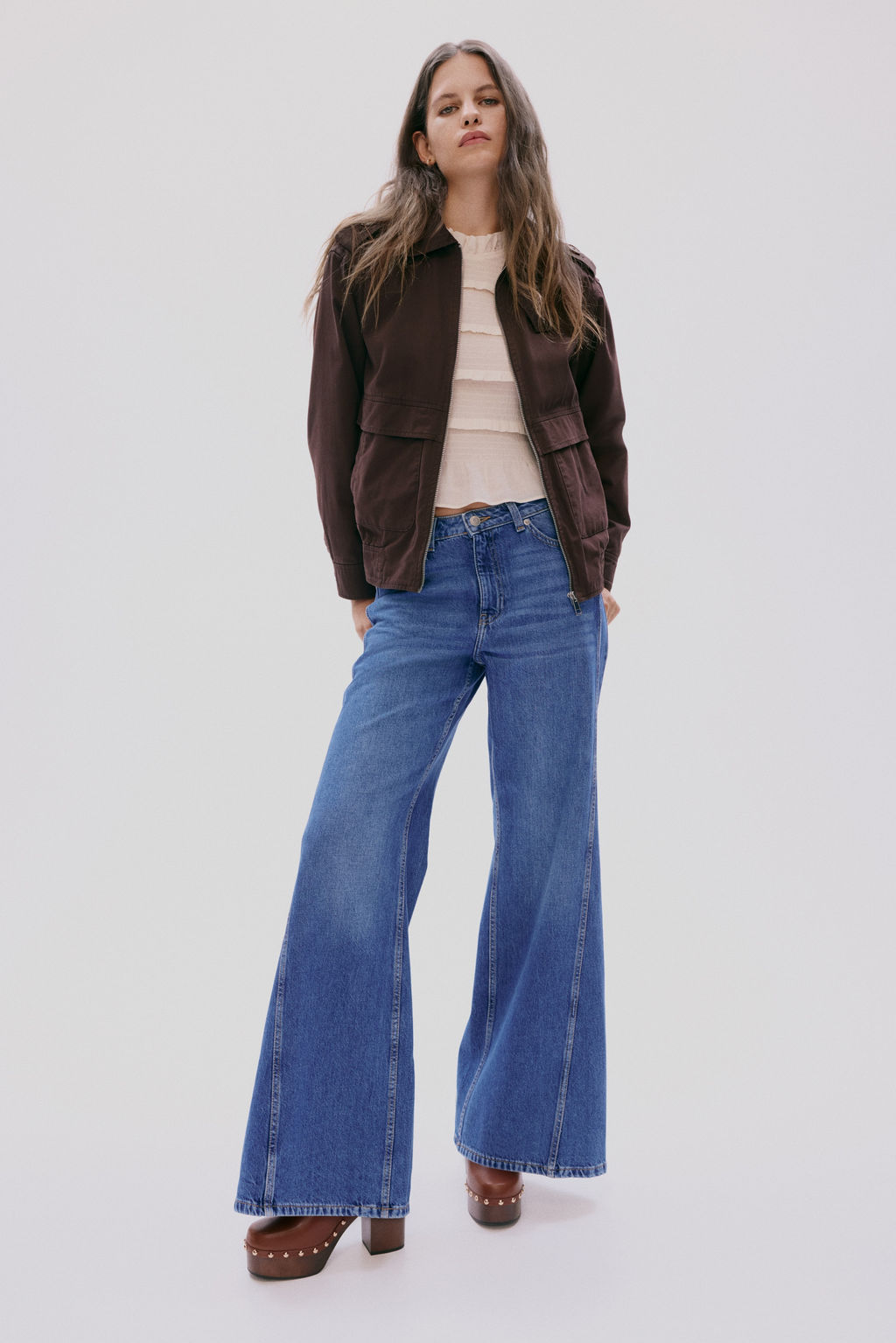Chaqueta de sarga con cuello camisero - H&m фото 3