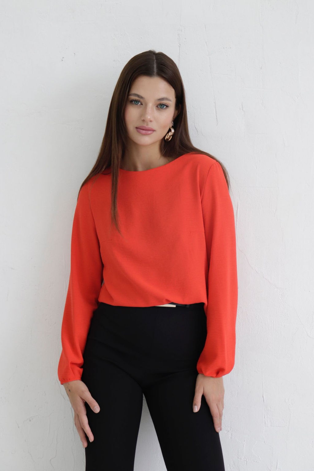 Блуза прямого силуэта с вырезом лодочка - Martichelli фото 27