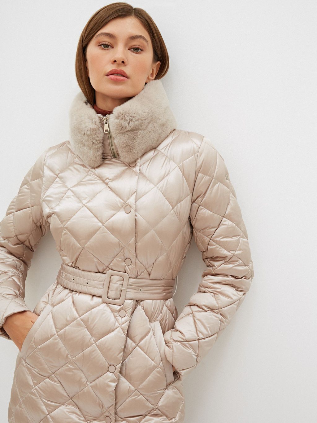 Conso/WDLF 210520 - light beige Пуховое Пальто  фото 6