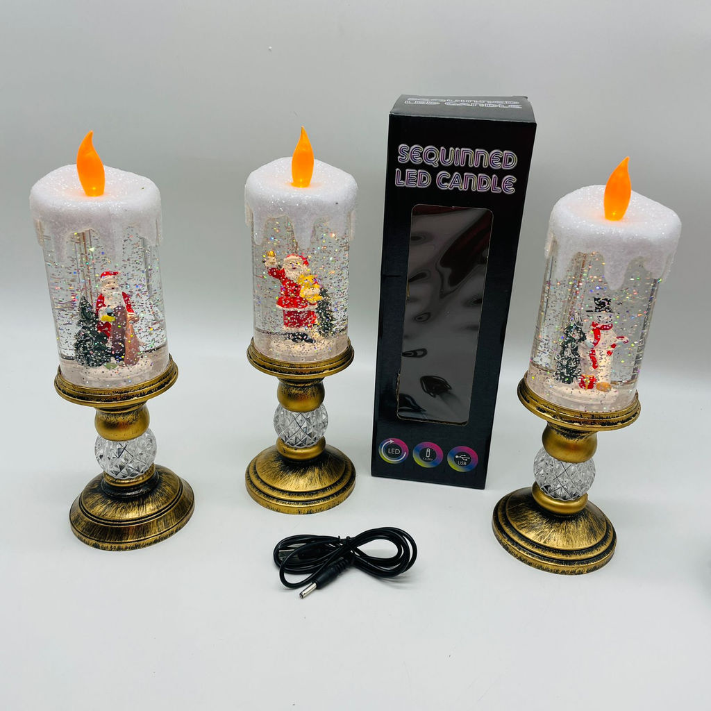 Новогодний декор Ночник - Свеча 26 см (арт. YY-03/04/05) в ассортименте - Ип лебедев о.ю фото 2