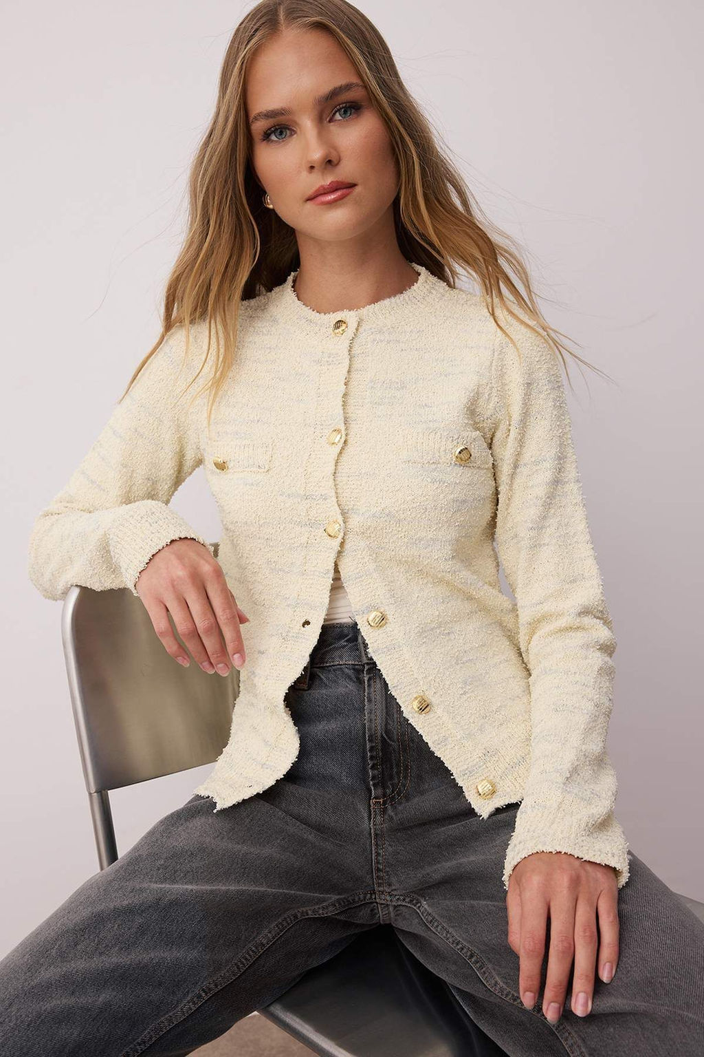 Bej Degrade Desenli Yumusak Dokulu Triko H?rka TWOAW26HI00070 - Trendyolmilla фото 2