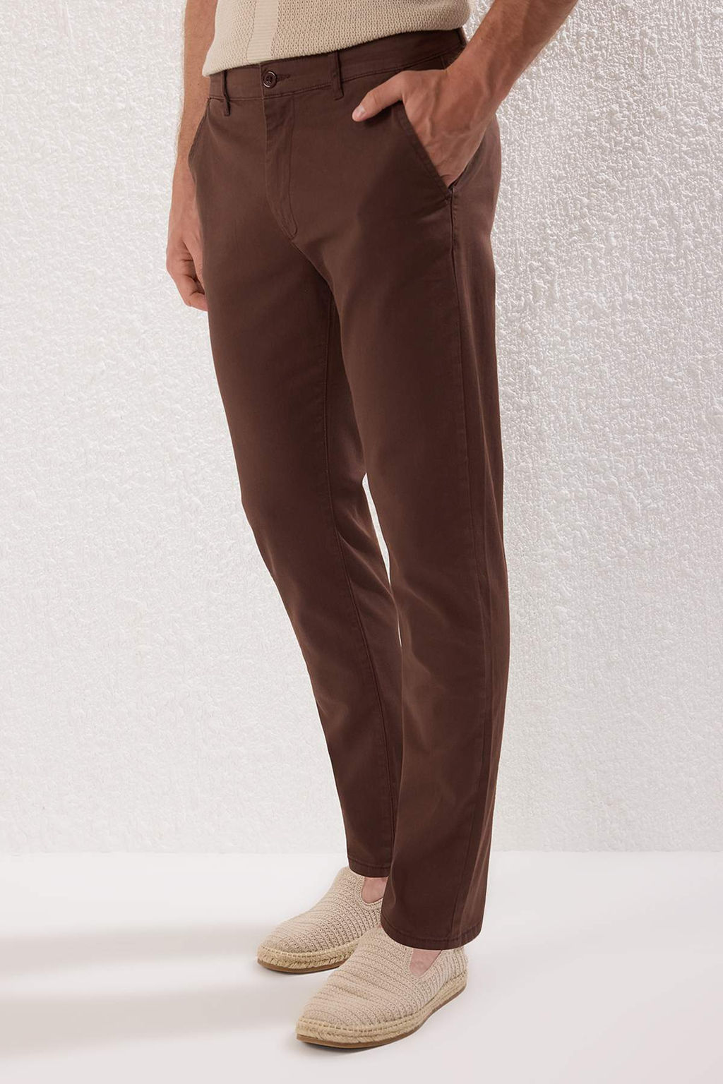 TRENDYOL MAN Siyah Slim Fit Basic Chino Esnek Gabardin Pantolon TMNSS25PL00018 - Trendyolmilla фото 3