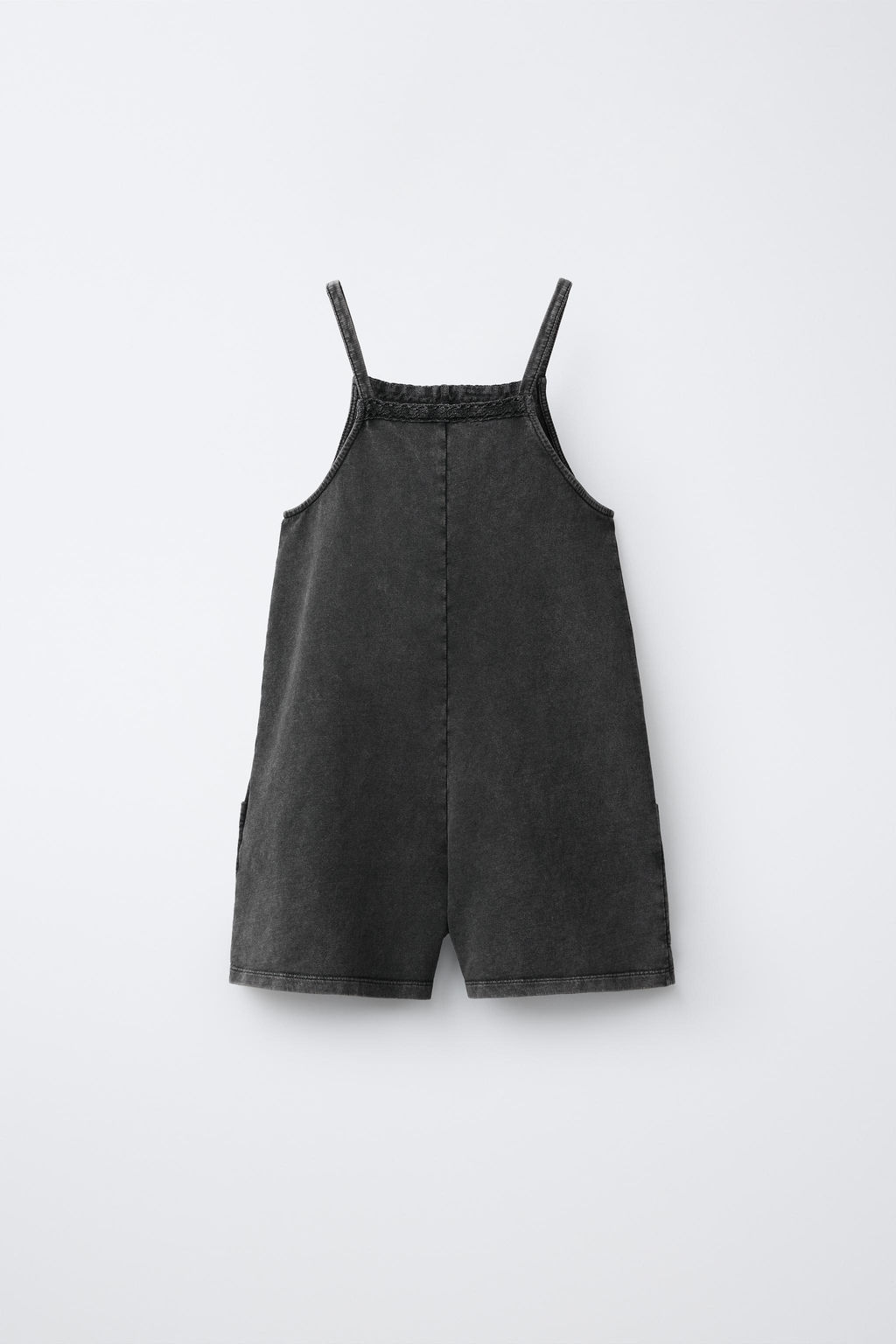 MONO CORTO EFECTO LAVADO PUNTILLA / Gris antracita - Zara фото 5