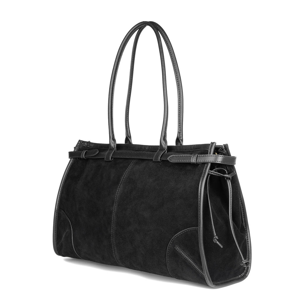 0906 black, Женская замшевая сумка, Barcelo Biagi