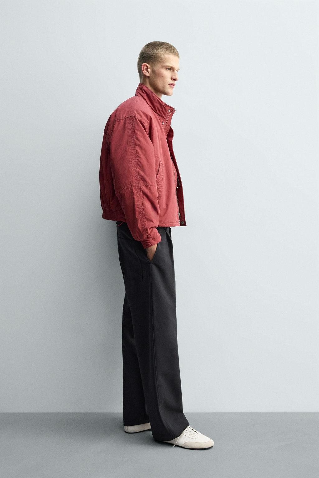 WAXED FINISH QUILTED JACKET - Zara фото 4