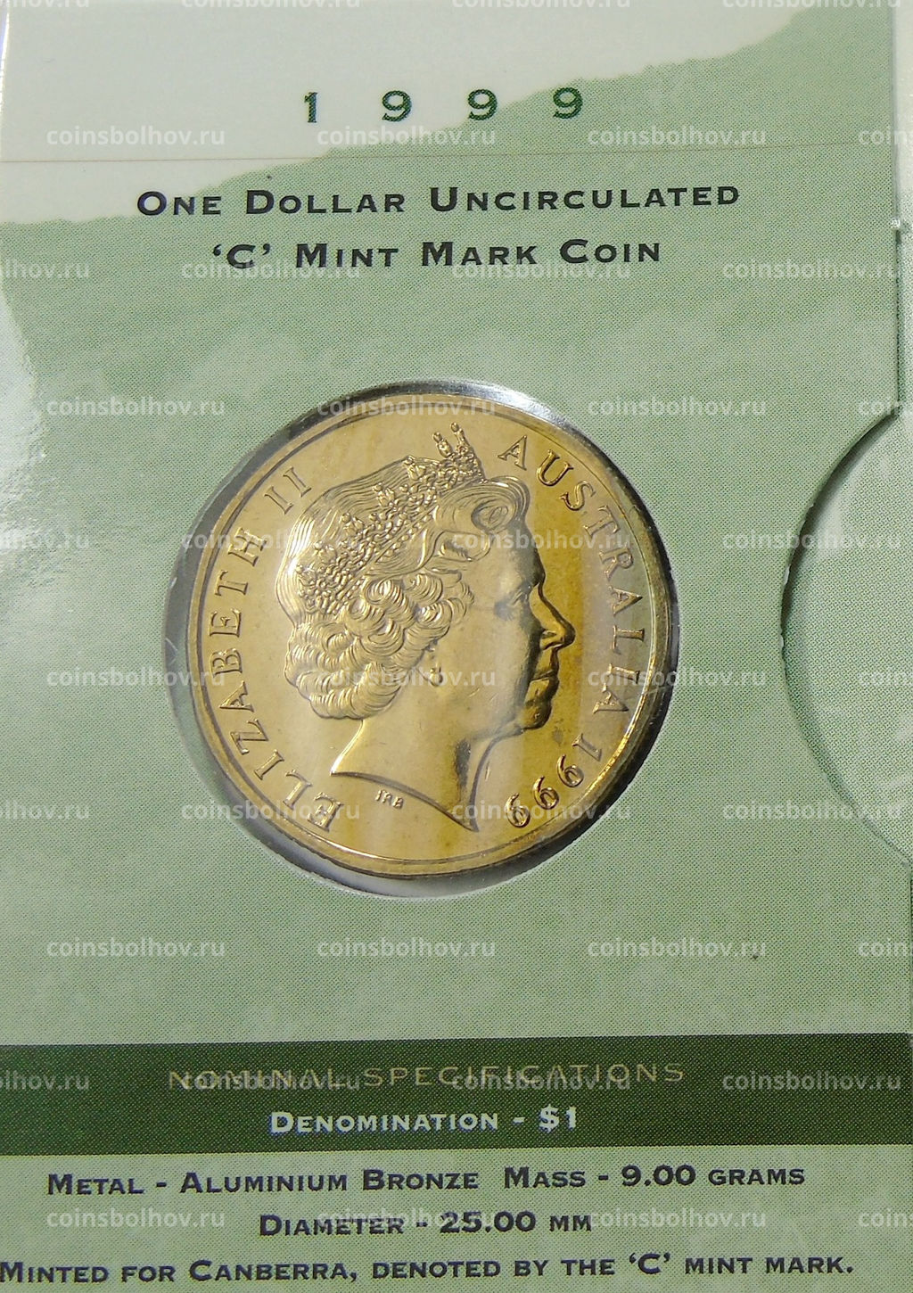 Монета 1 доллар 1999 года С Австралия Последние из АНЗАК (в блистере)