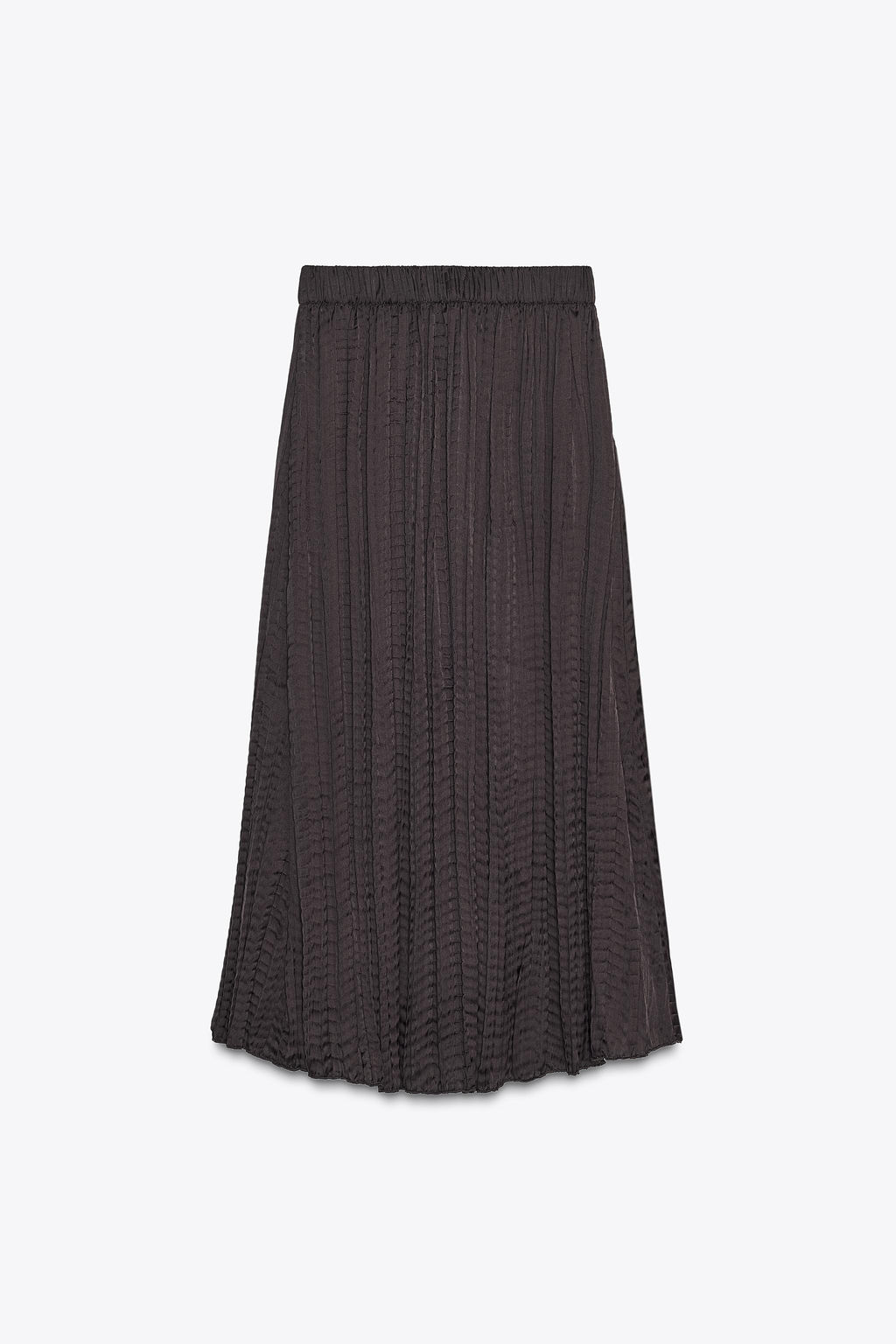 CRINKLED-EFFECT SATIN SKIRT - Zara фото 8